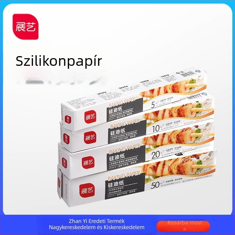 Szilikon bevonat sütőpapír sütéshez és grillhez, tapadásmentes, zsírelnyelő, magas hőállóságú