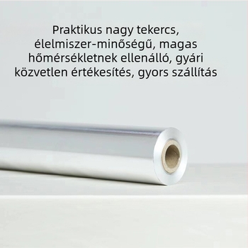 615 Grillalumínium-fólia – élelmiszerbiztos, tiszta alumíniumfólia hús és tengeri ételek grillezéséhez