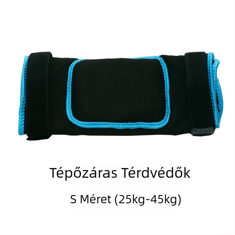Műkorcsolya térdvédő – uniszex, felnőtteknek és gyerekeknek, vastagabb térdvédő Velcro pánttal