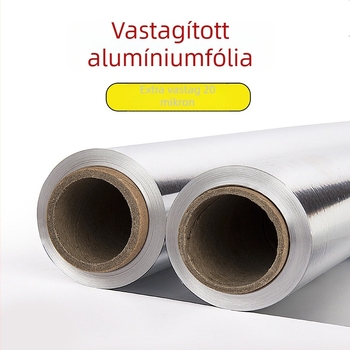 Grillezéshez és elvitelre csomagoláshoz alumínium fólia, vastagság 12–40 µm, sütőben használható, méretek 30/38/45 cm