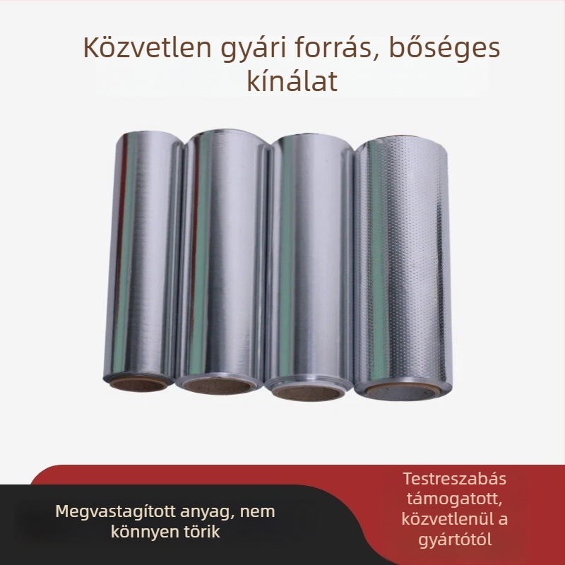 Vastagított fodrászati alumínium fólia tekercsek, kifejezetten permhez, festéshez és melíhez, szélesség 12–15 cm