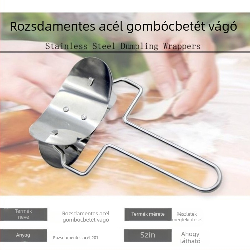 Rozsdamentes acélból készült gyoza tészta lap vágó forma