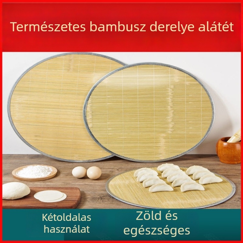 Kettős oldalú bambusz függöny knédlihez, kovácsoltvas éllel, természetes zöld bambusz