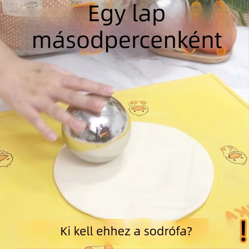 Rozsdamentes acél nyújtófa gyoza tészta lapokhoz, új modell otthoni használatra, tészta nyomóeszköz, univerzális kerek golyó