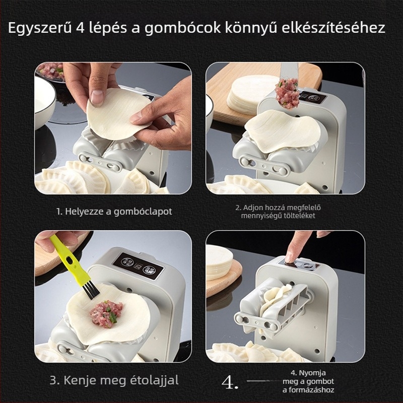 Teljesen automata gombóc készítő gép otthoni használatra, kompakt forma, elektromos készülék