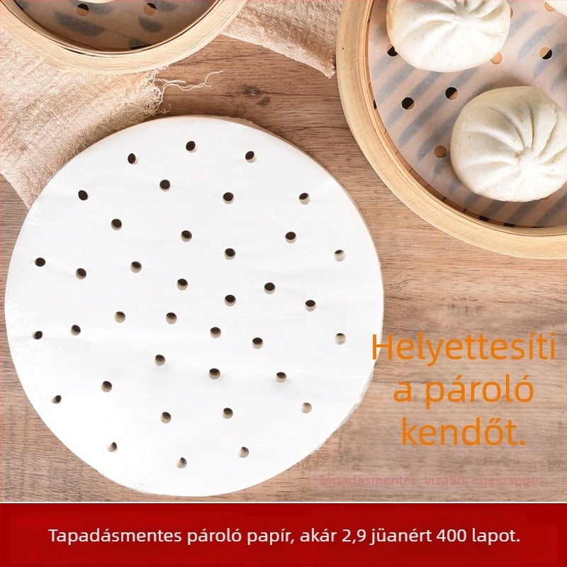 Több méretű párolópapír, kétoldalúan nem tapadó, egyszer használatos szilikonos olajos papír gőzöléshez