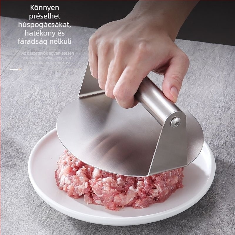 Kör alakú rozsdamentes acél gyoza tészta nyomó és hamburgerpogácsa forma, otthoni konyhára