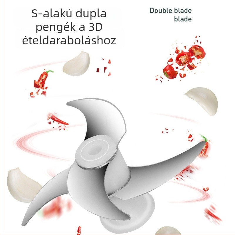 Kézi fokhagyma prés- és törő, mini méretű, otthoni használatra