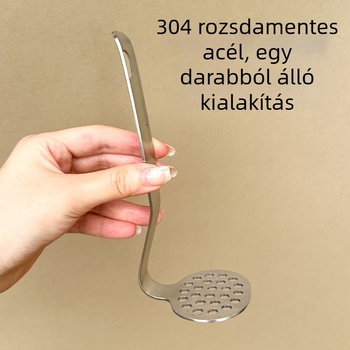 304 rozsdamentes acél krumpli és taró püréző, fokhagymaprés, kompakt Háztartási élelmiszer-törő