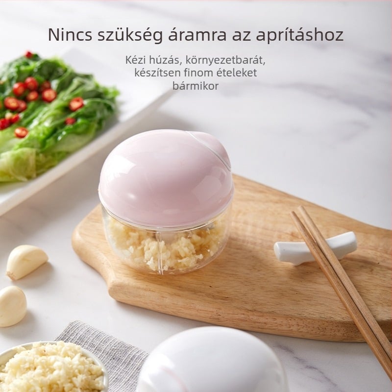 Kézi fokhagymaprés és mini daráló a fokhagyma pastához, csilipaprikához és zöldségekhez