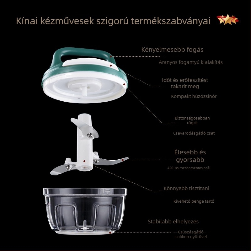 Kézi fokhagymaprés és zúzó – kompakt háztartási eszköz