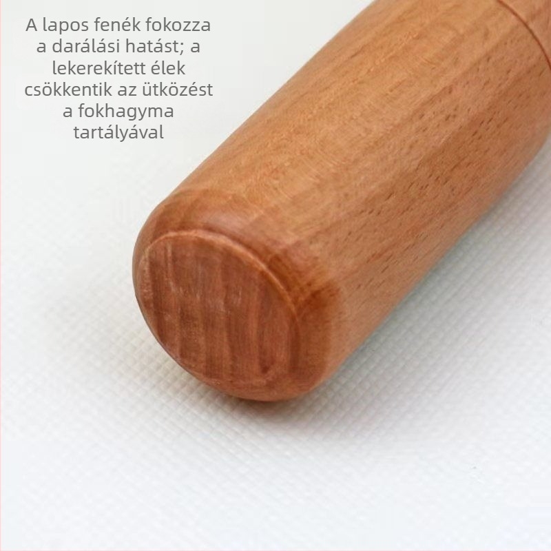 Fából készült fokhagyma törő nyújtott nyéllel