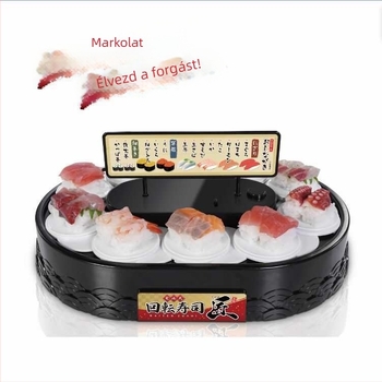 Bambuszcsővel forgó tészta készítő gép, otthoni mini tészta készítő, hideg tészta készítő, spirális desszert sushi állomás