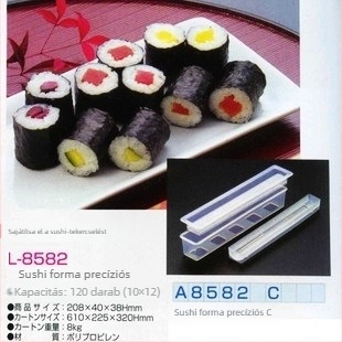 Vékony sushi tekercs forma készlet, otthoni sushi és rizsgolyó készítéséhez, higiénikus és kényelmes