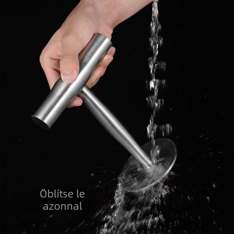 Rozsdamentes acélból készült kör alakú palacsintaprés és gyóza tészta forma, hamburger fasírtok és rizsgolyók készítéséhez