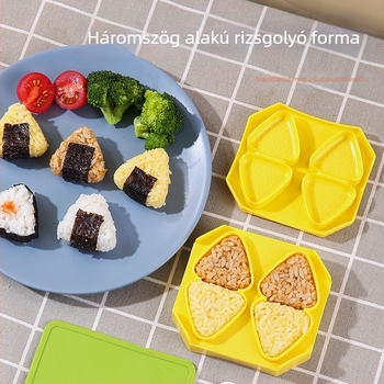 Japán mini háromszög alakú rizsgolyó forma, bébi rizs formázó, sushi forma DIY, egy harapás méretű, modell B41