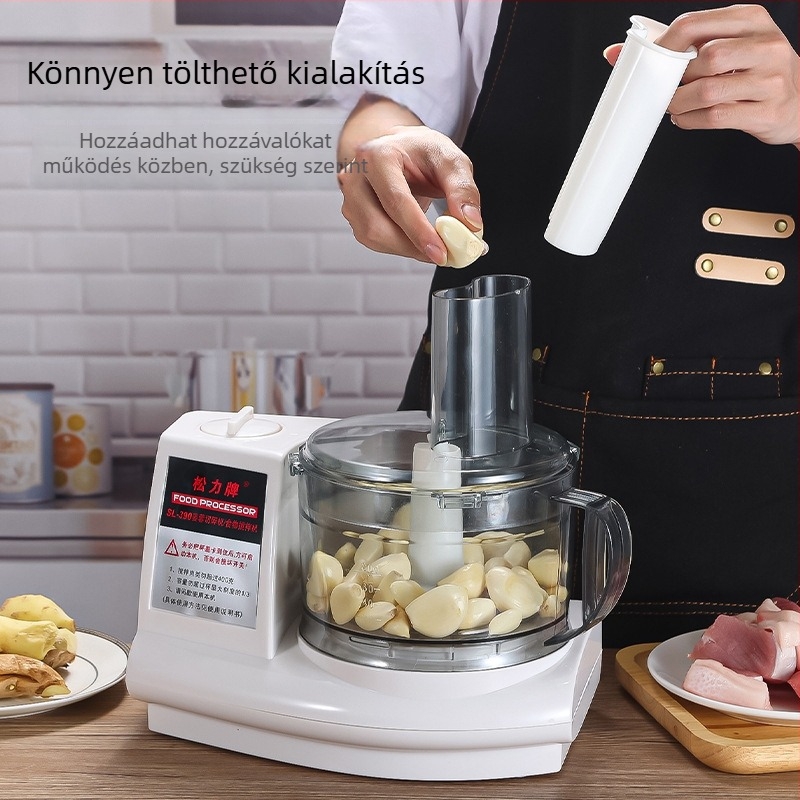 Elektromos fokhagyma daráló és törő, modell ST-390, multifunkcionális konyhai készülék