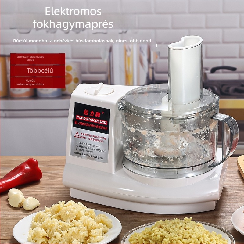 Elektromos fokhagyma daráló és törő, modell ST-390, multifunkcionális konyhai készülék
