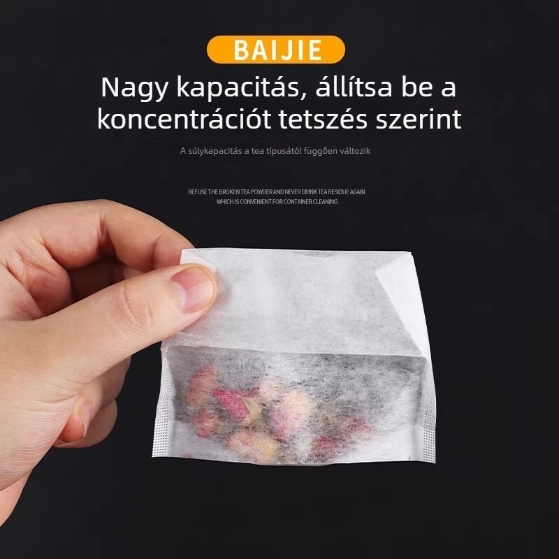 Kukoricaszálrostból készült teafilter zacskók – egyhasználatos, élelmiszer-minőségű teafilterek teához, leveshez és marinádokhoz