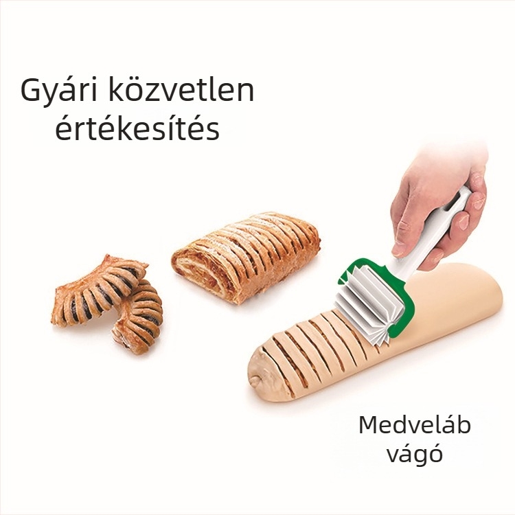 Többfunkciós sütés-konyhai eszközök: tésztavágó, pizza vágó, kenyérvágó és műanyag dombornyomó forma