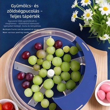 Elektronikus gyümölcs- és zöldségpucoló, szőlőhéj eltávolító funkcióval, otthoni és kereskedelmi használatra; ideális gyümölcsbolthoz és tej-tea üzlethez.