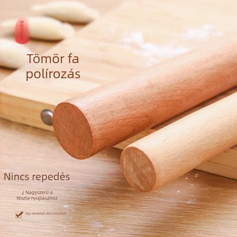 Fából készült tészta nyújtófa, 1 db