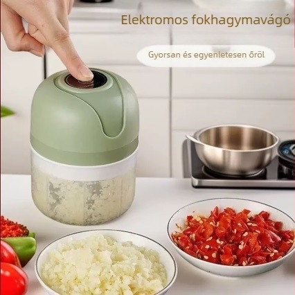 Elektromos fokhagymaprés, kompakt konyhai aprító, otthoni bébiétel-készítő és multifunkciós húsdaráló