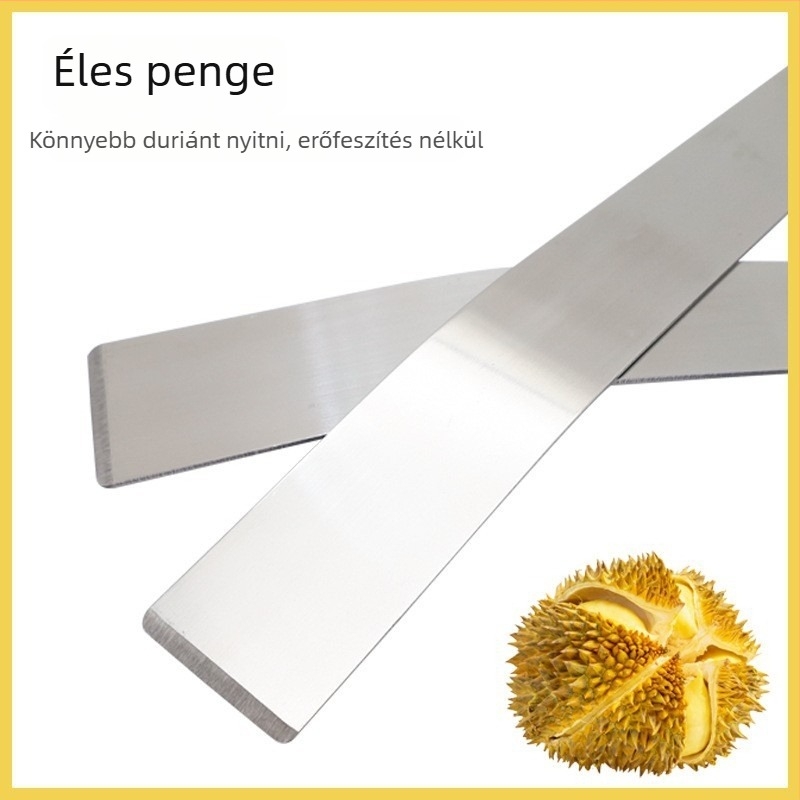 Durian hámozókés sabla alakú pengével, gyümölcs- és grapefruit-hámozó kés, vastított rozsdamentes acél