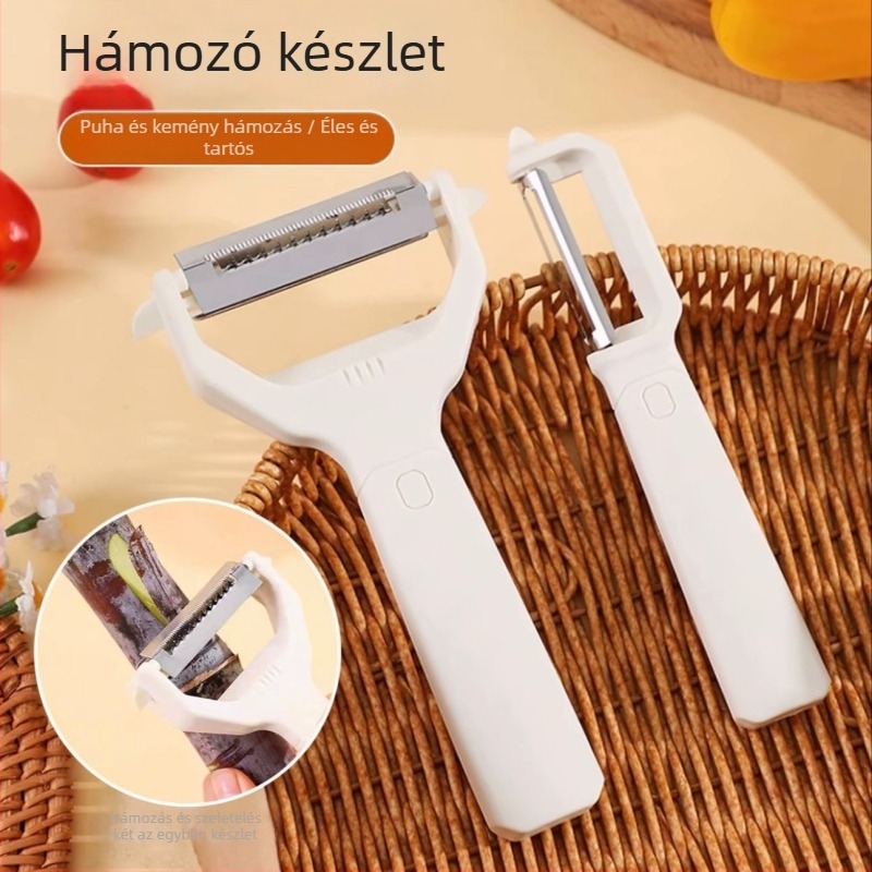 2-in-1 hámozó és reszelő gyümölcsök és zöldségek számára, konyhai eszköz