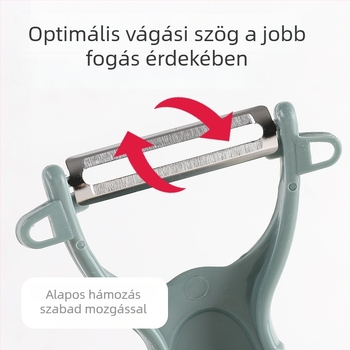 Többfunkciós gyümölcskés hámozóval és reszelővel, rozsdamentes acél pengével