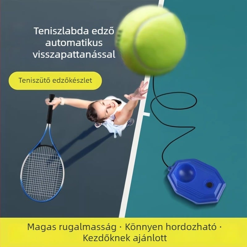 Felnőtt egyéni teniszedzéshez tervezett eszköz tartós visszapattanó alap, vízzel tölthető, kompatibilis homokkal és zsinórral