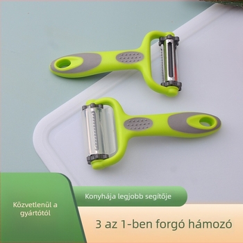 Multifunkcionális gyümölcs- és zöldséghámozó, rozsdamentes acél, konyhai eszköz