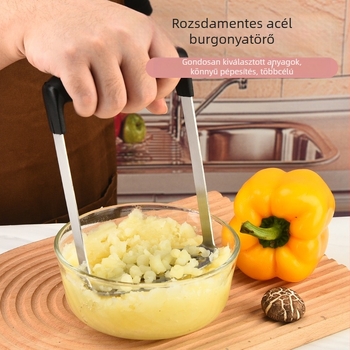 Rozsdamentes acél burgonya törő — többfunkciós konyhai eszköz, kézi, burgonya és taró püré készítéséhez