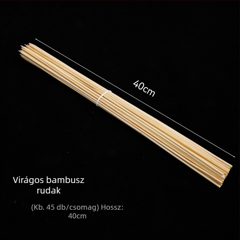 Virágos bambusz pálcák DIY virágcsokrokhoz és gyümölcsös dekorációkhoz — kézzel készített