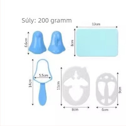 Pingvin formájú rizsgolyó formázó készlet DIY bento