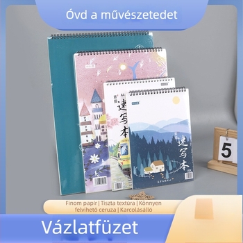 New Ideas dupla spirálos skiccfüzet — hordozható papíralapú rajz- és skiccfüzet