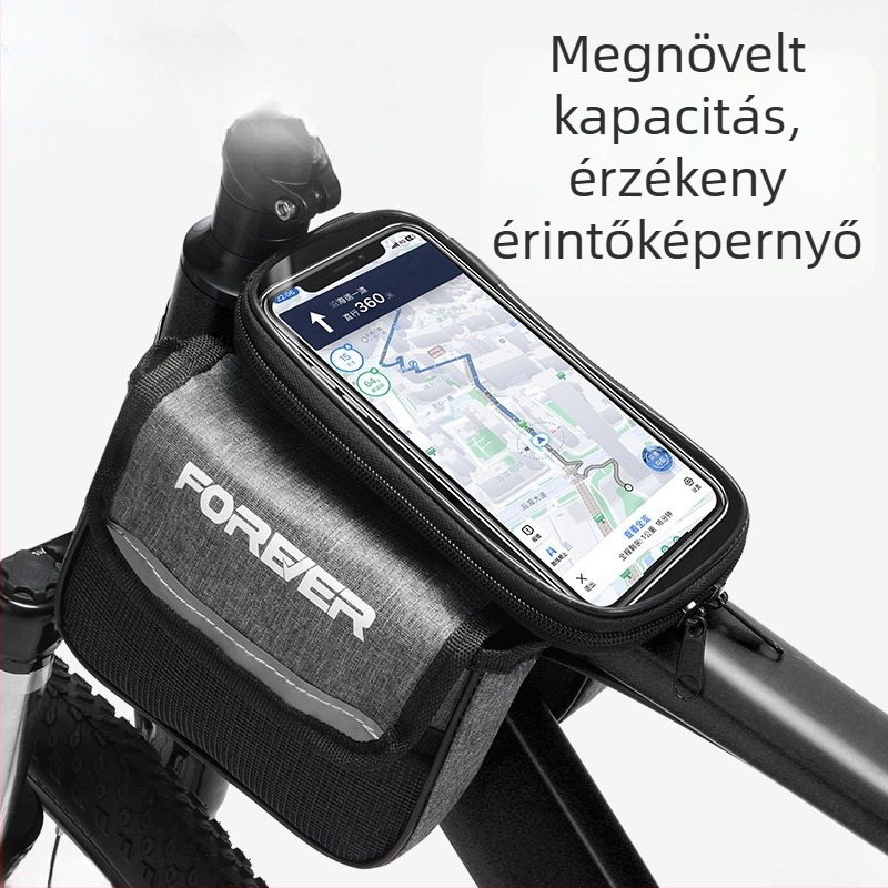 Első váztáska hegyi- és országúti kerékpárokhoz – teljes kiegészítő készlet