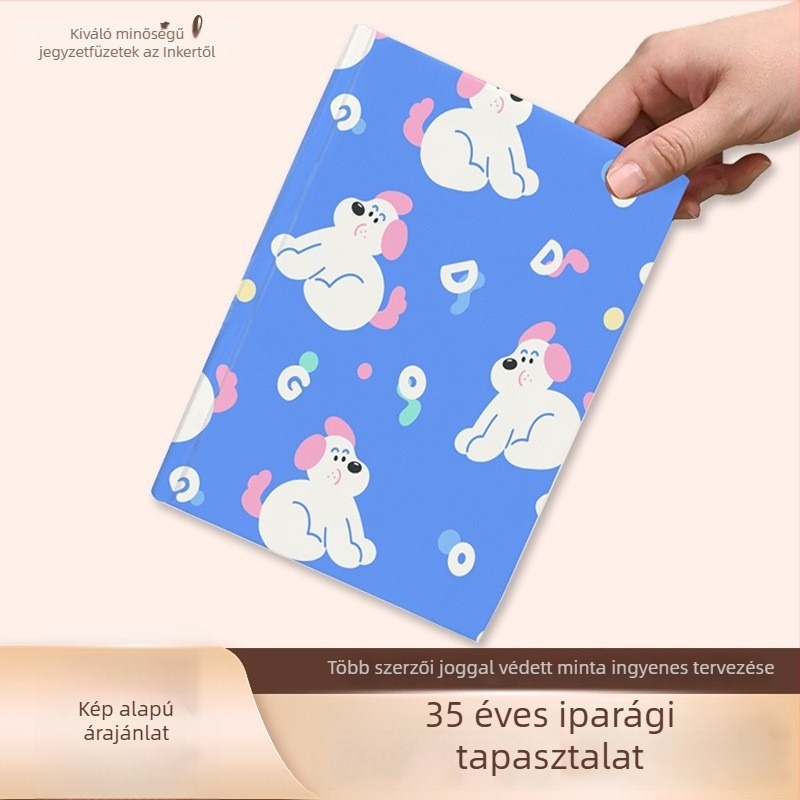 INKER személyre szabott kemény kötésű notesz, A5, 100–200 oldal, kétoldalas offset papír, 100 g/m², logó nyomtatás elérhető