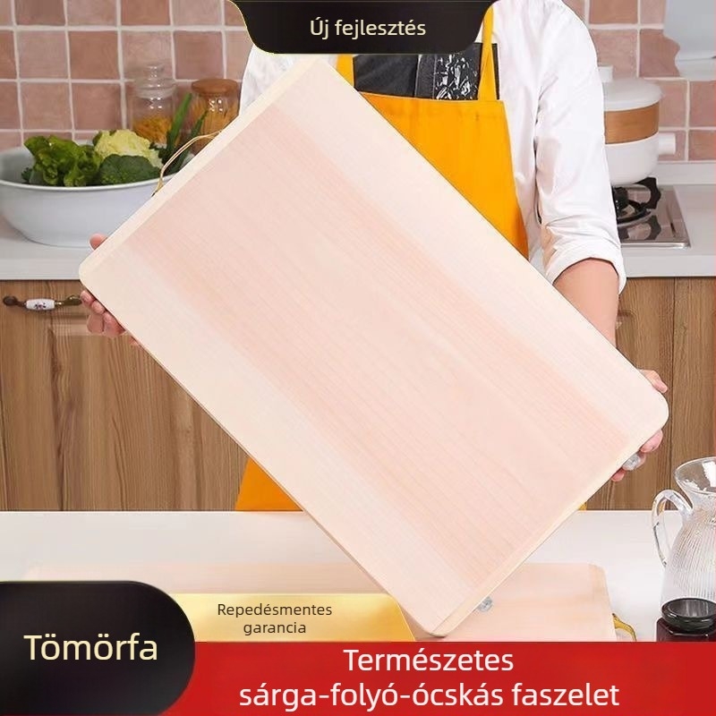 Fűzfa fából készült tömör vágódeszka a konyhához, vastag