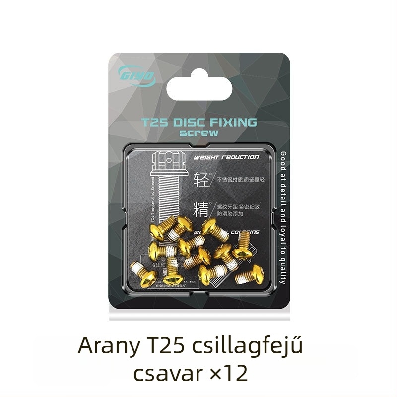 Színes fékrotor csavarok kerékpárhoz, MTB korongcsavarok, T25, M5x10