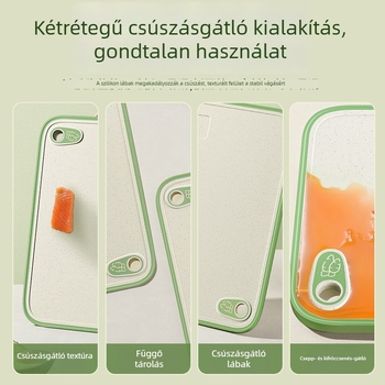Konyhai antibakteriális és penészálló vágódeszka készlet – műanyag gyümölcs- és zöldségvágó deszkák