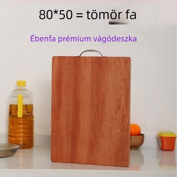 Ebony-fa vágódeszka, masszív, antibakteriális és anti-mildew, nagy méretű, kétoldalas, kés és tészta nyújtásához alkalmas