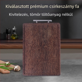 Konyhai kétoldalas fa vágódeszka T-s markolattal a felakasztáshoz – többfunkciós