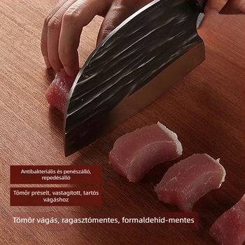 Vastag rajzfilm-stílusú vágódeszka, penész- és baktériummentes, háztartási konyhai vágódeszka hús szeleteléséhez, ebenfa