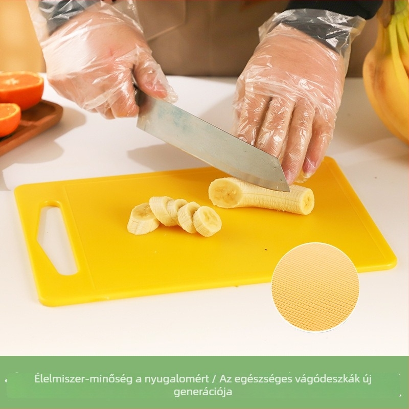PE anyagú kétoldalas vágódeszka, csúszásmentes, penészálló, konyhai, többfunkciós