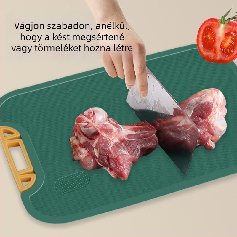 Élelmiszer-minőségű kétoldalas vágódeszka, penészálló, téglalap alakú, vastított, hordozható gyümölcs előkészítő eszköz, nagykereskedelem