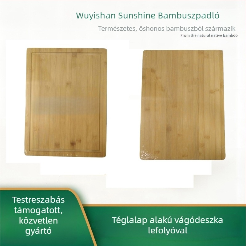 Bambusz vágódeszka, téglalap alakú, mosogatóhoz