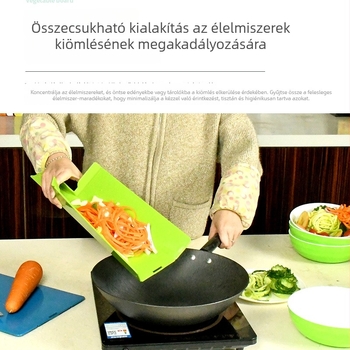Többfunkciós összecsukható vágódeszka a modern konyhához, hordozható vágódeszka zöldségekhez, gyümölcsökhöz és salátákhoz, könnyű, rugalmas, környezetbarát PP