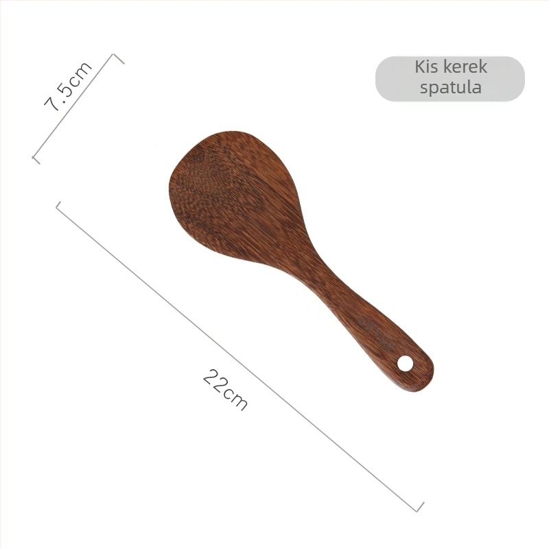 Fa spatula készlet a konyhához, magas hőállóságú