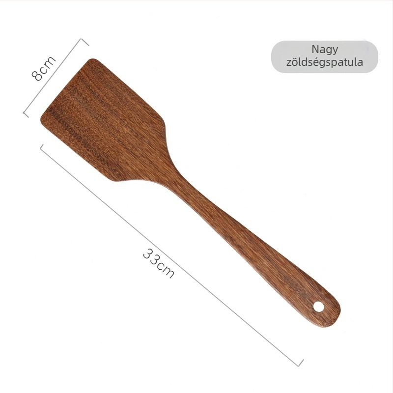 Fa spatula készlet a konyhához, magas hőállóságú